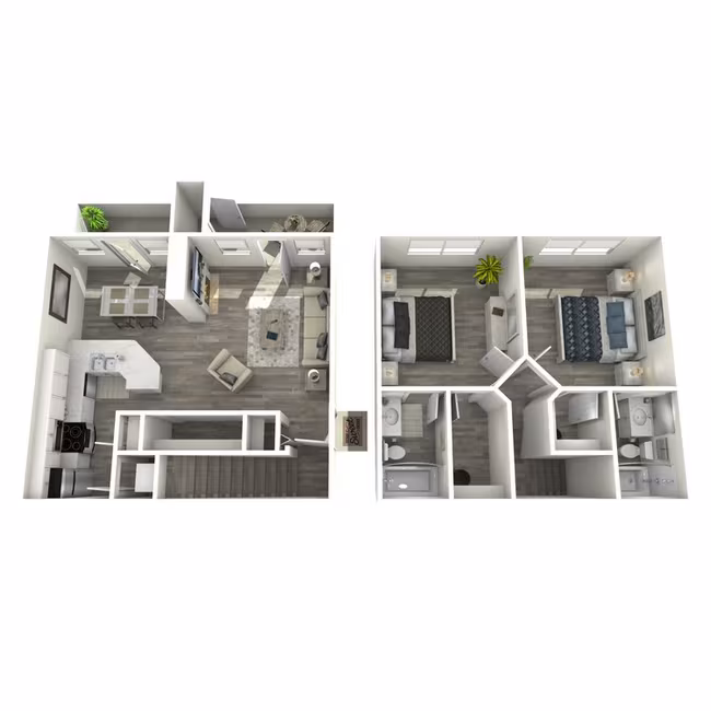 2x2 TH 1610 floor plan